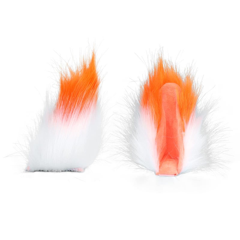 HAOAN Faux Fur Fox Tail and Clip Ears Kit for Halloween Party Costume Accessories Xmas - Image 2